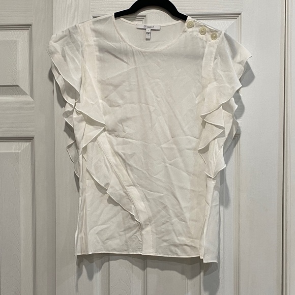 10 Crosby Derek Lam Tops - Derek Lam 10 Crosby white Ruffle Sleeve Blouse Size 6
